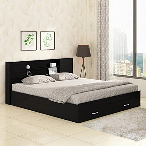 Torque India Lucy King Size Bed With Storage For Bedroom (Brown) - Torque India